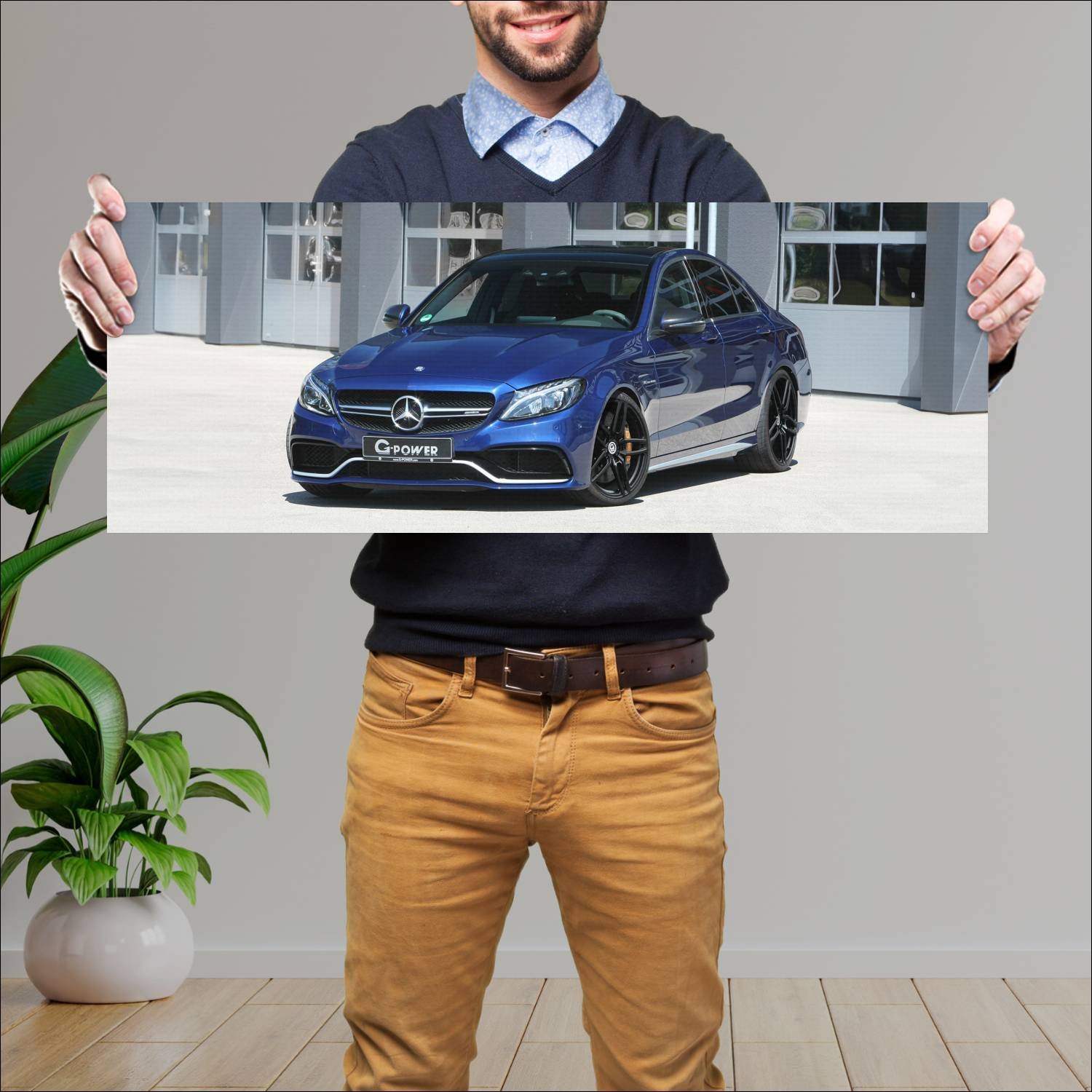 Cuadro grande 30x80cm 2018 mercedes amg c 63 s by 936 Mercedes Benz