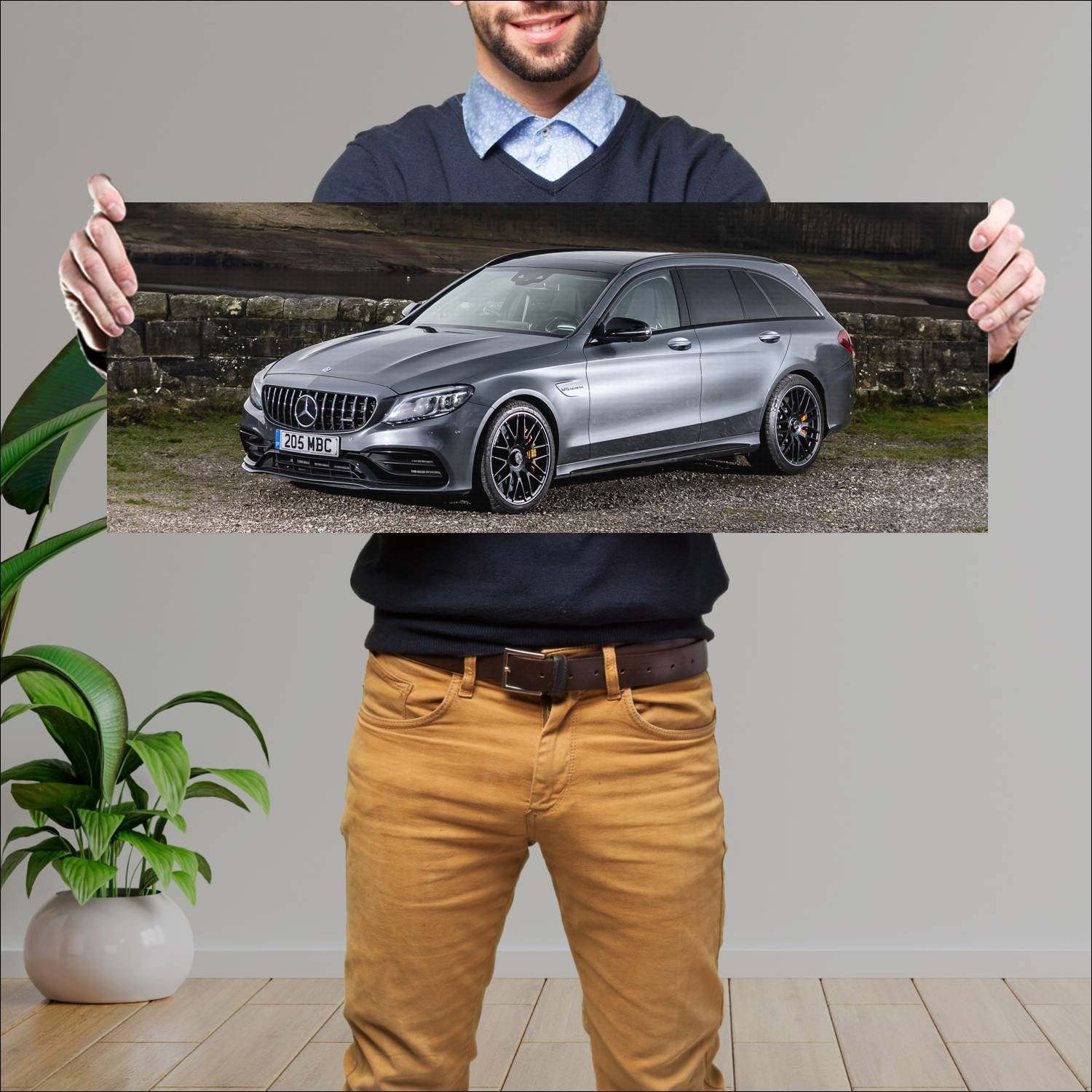 Cuadro grande 30x80cm 2018 mercedes amg c 63 s est 943 Mercedes Benz