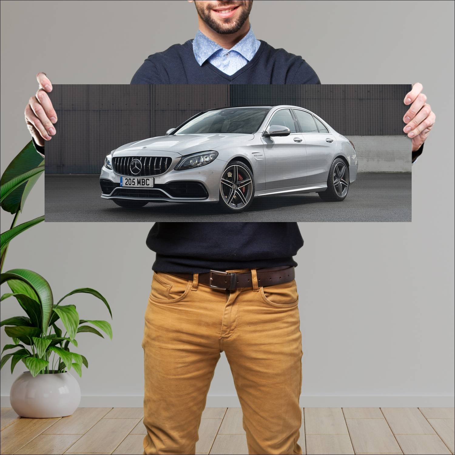 Cuadro grande 30x80cm 2018 mercedes amg c 63 s uk 944 Mercedes Benz