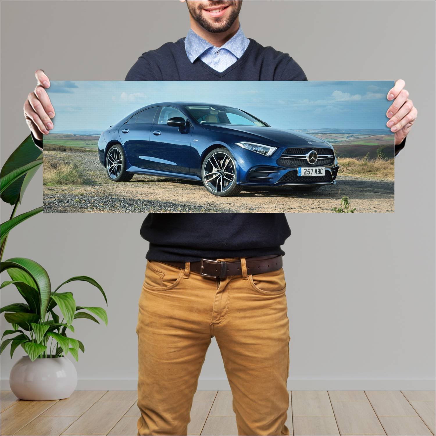 Cuadro grande 30x80cm 2018 mercedes amg cls 53 uk 949 Mercedes Benz
