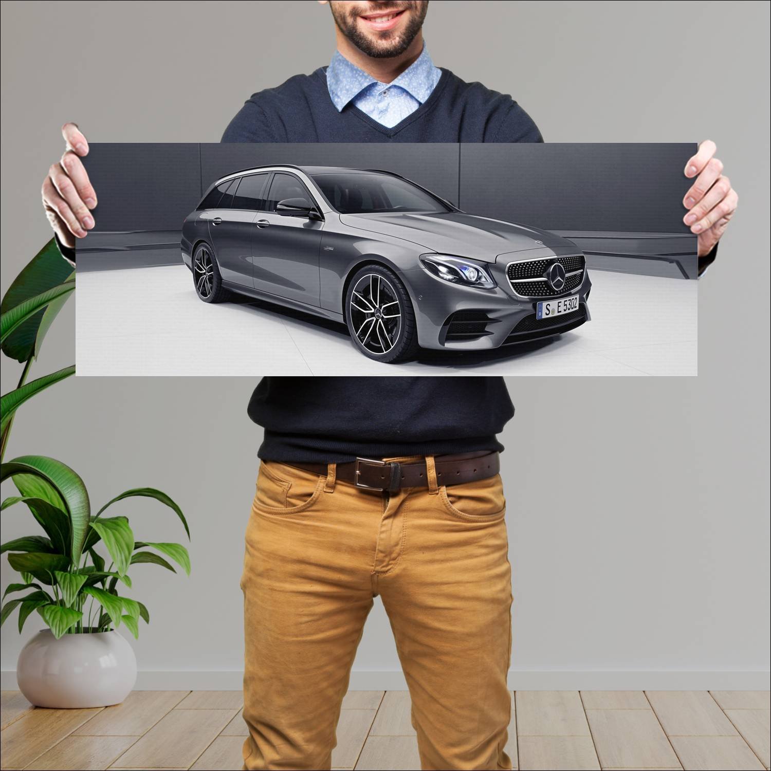 Cuadro grande 30x80cm 2018 mercedes amg e 53 estat 956 Mercedes Benz