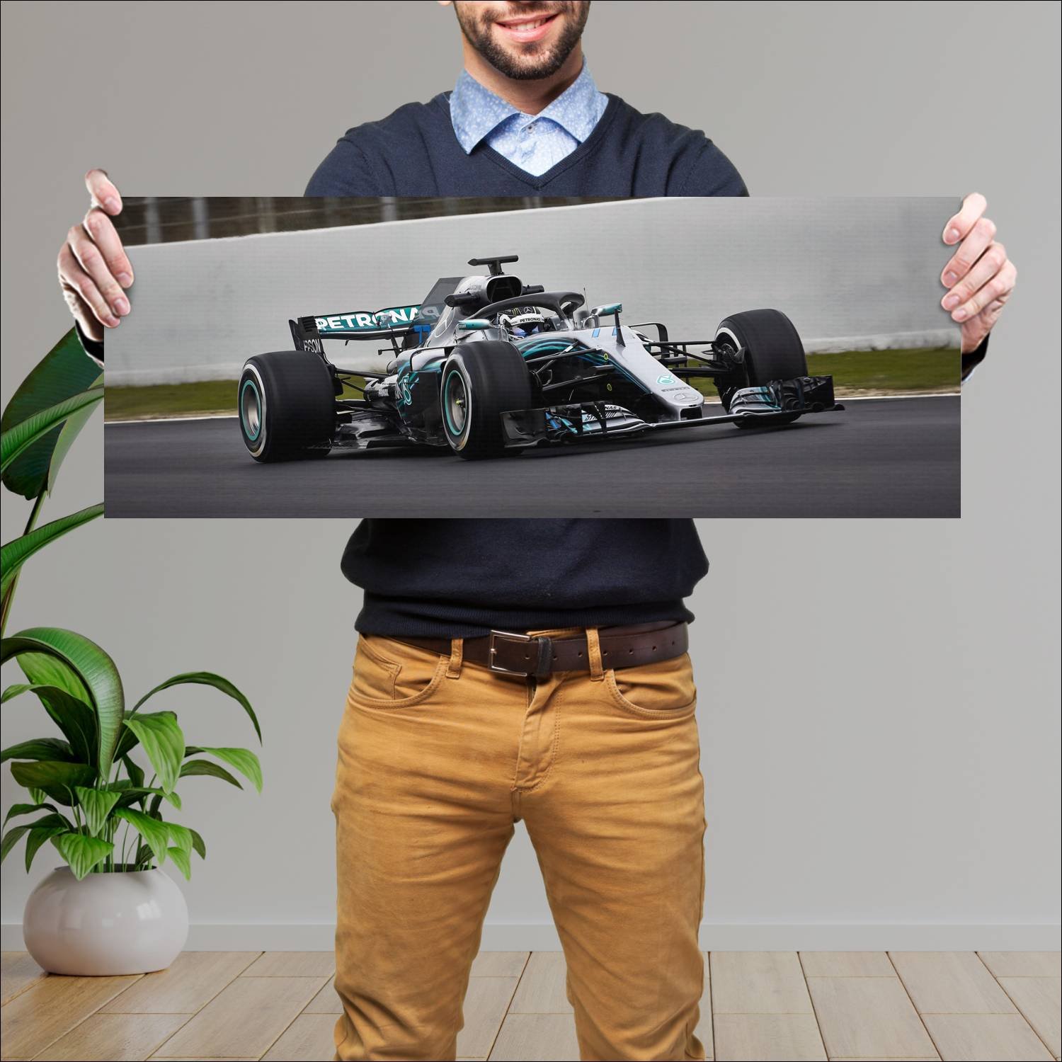 Cuadro grande 30x80cm 2018 mercedes amg f1 w09 eq 964 Mercedes Benz