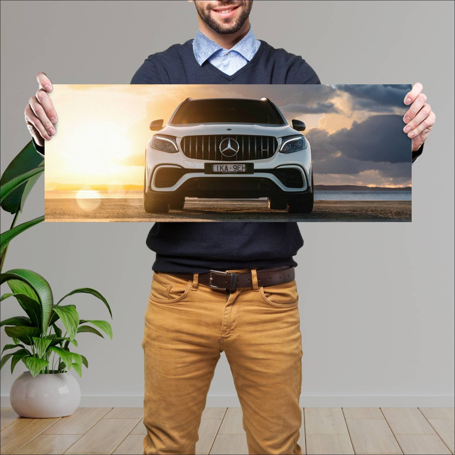 Cuadro grande 30x80cm 2018 mercedes amg glc 63 s a 975 Mercedes Benz
