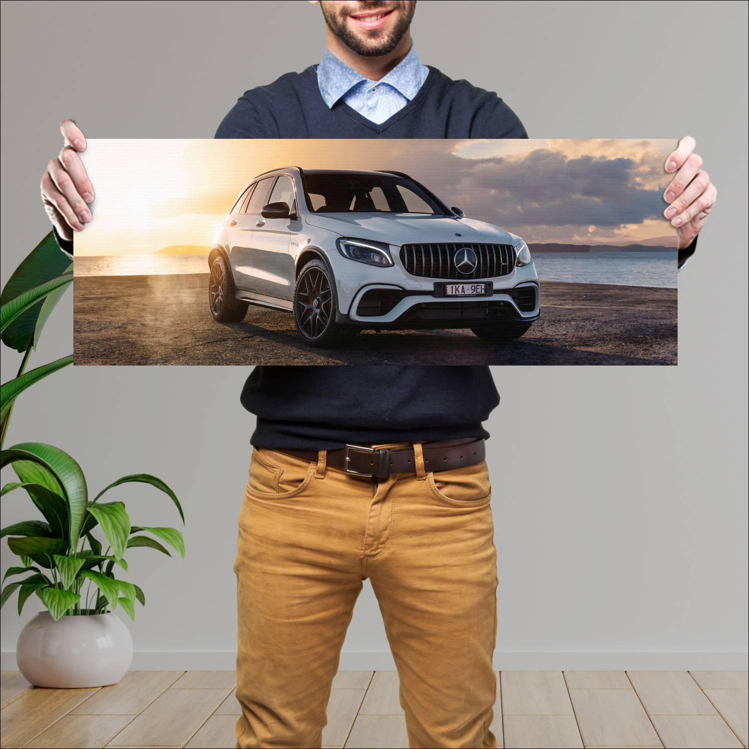 Cuadro grande 30x80cm 2018 mercedes amg glc 63 s a 976 Mercedes Benz