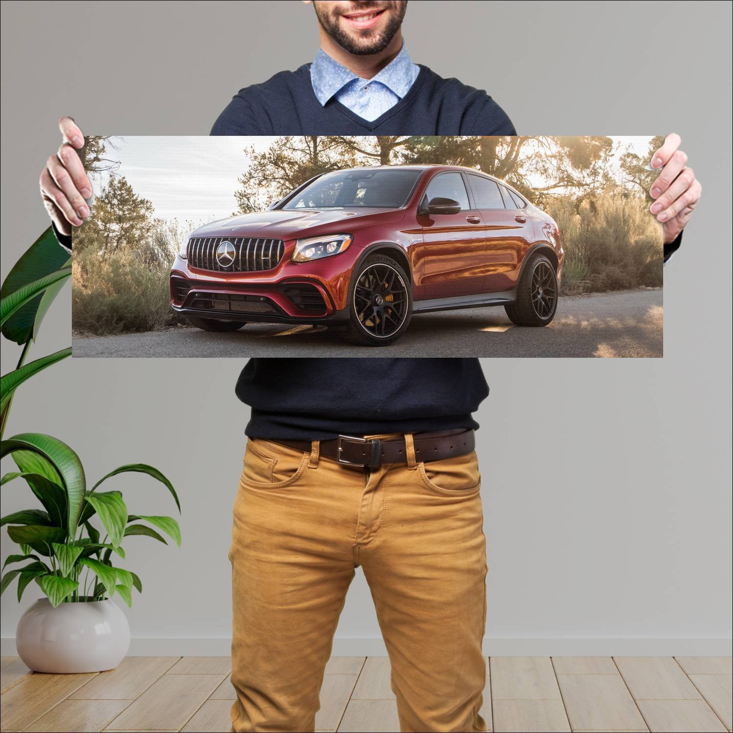 Cuadro grande 30x80cm 2018 mercedes amg glc 63 s c 977 Mercedes Benz
