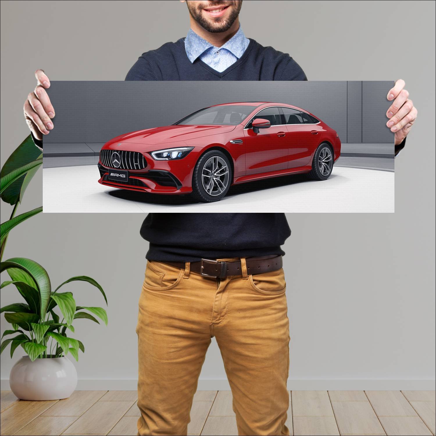 Cuadro grande 30x80cm 2018 mercedes amg gt 50 4 do 983 Mercedes Benz