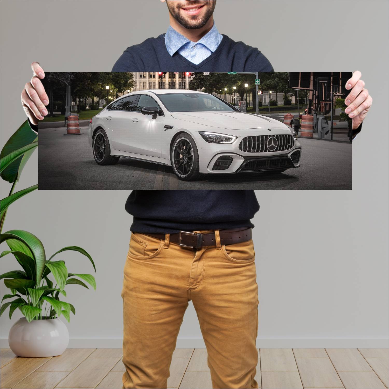 Cuadro grande 30x80cm 2018 mercedes amg gt 53 aero 985 Mercedes Benz