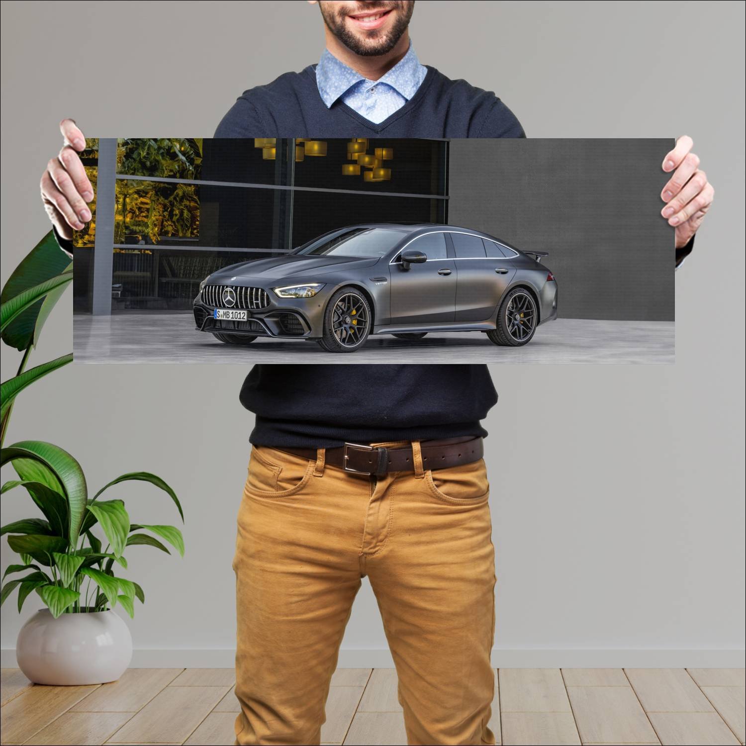 Cuadro grande 30x80cm 2018 mercedes amg gt 63 s 4 986 Mercedes Benz