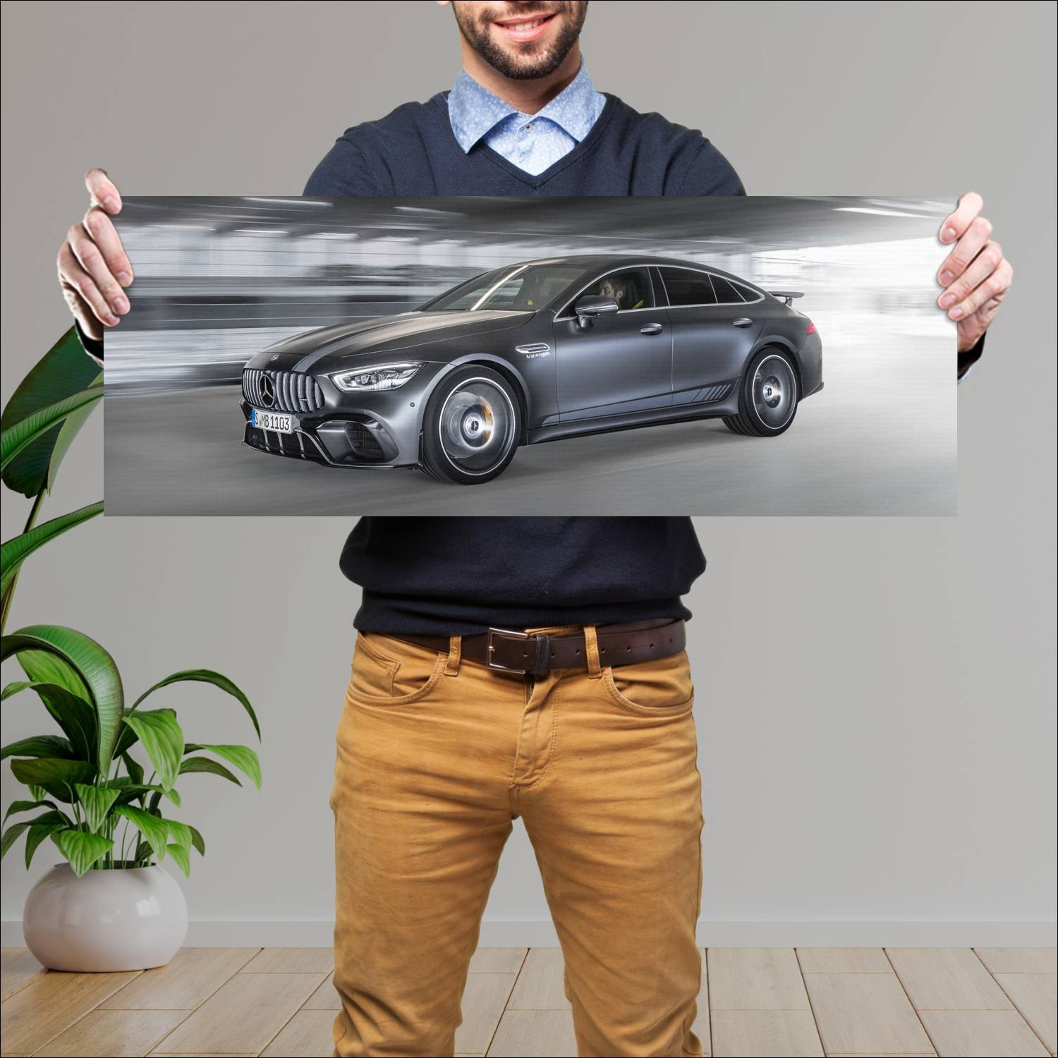Cuadro grande 30x80cm 2018 mercedes amg gt 63 s ed 989 Mercedes Benz