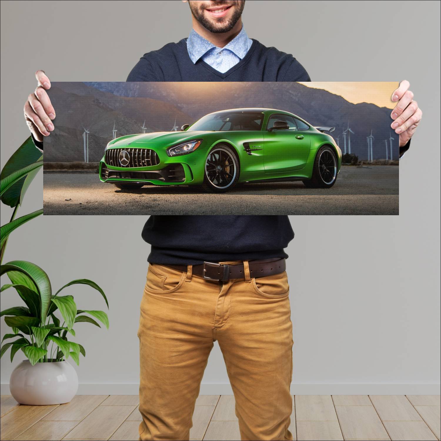 Cuadro grande 30x80cm 2018 mercedes amg gt r us 75 993 Mercedes Benz