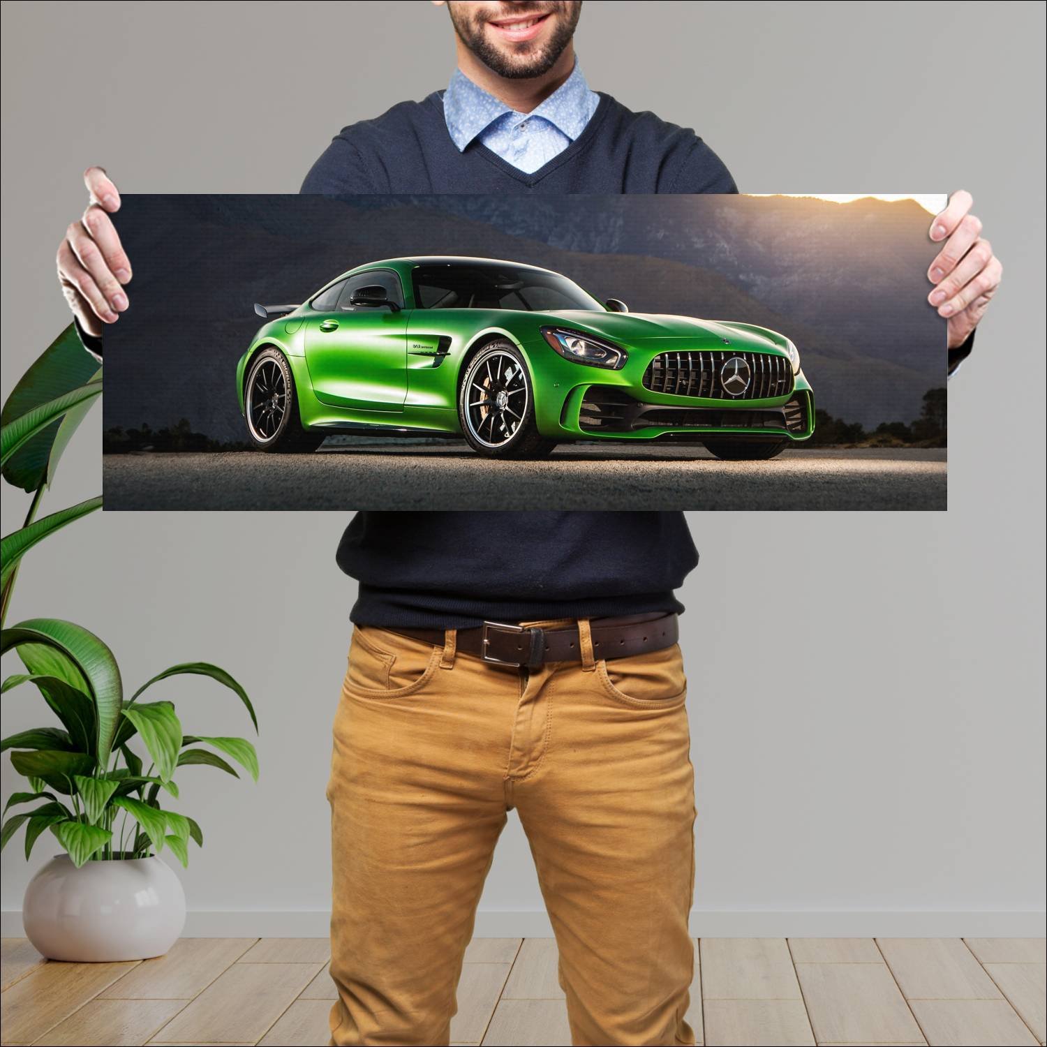 Cuadro grande 30x80cm 2018 mercedes amg gt r us 75 994 Mercedes Benz