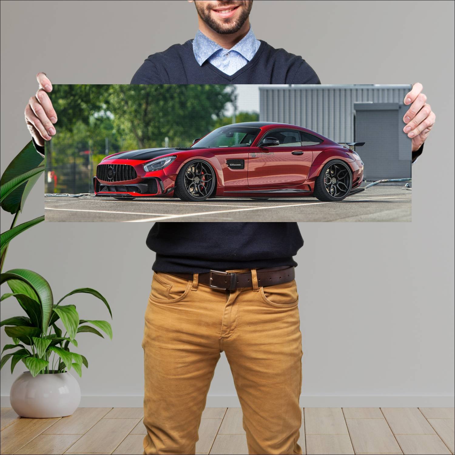 Cuadro grande 30x80cm 2018 mercedes amg gt s pd700 995 Mercedes Benz