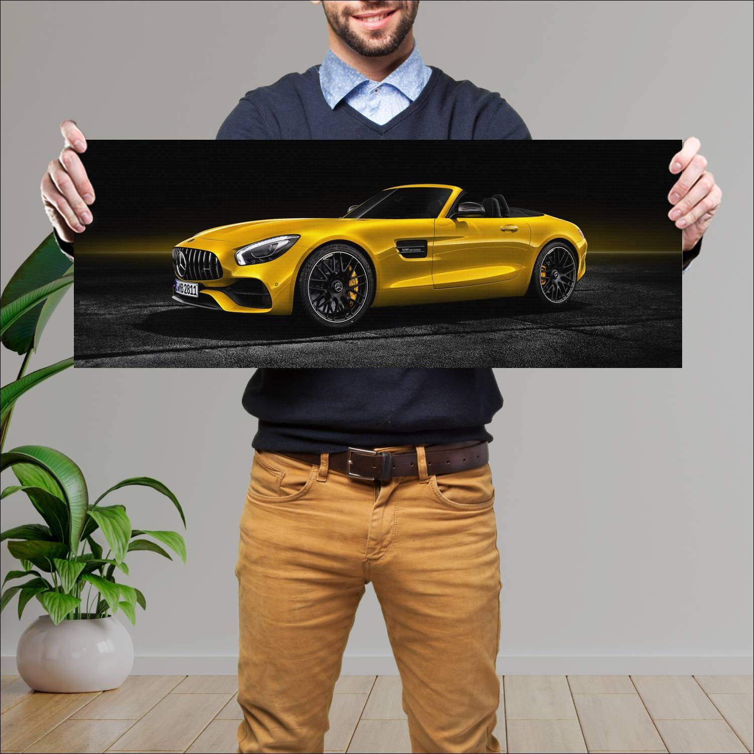 Cuadro grande 30x80cm 2018 mercedes amg gt s roads 996 Mercedes Benz