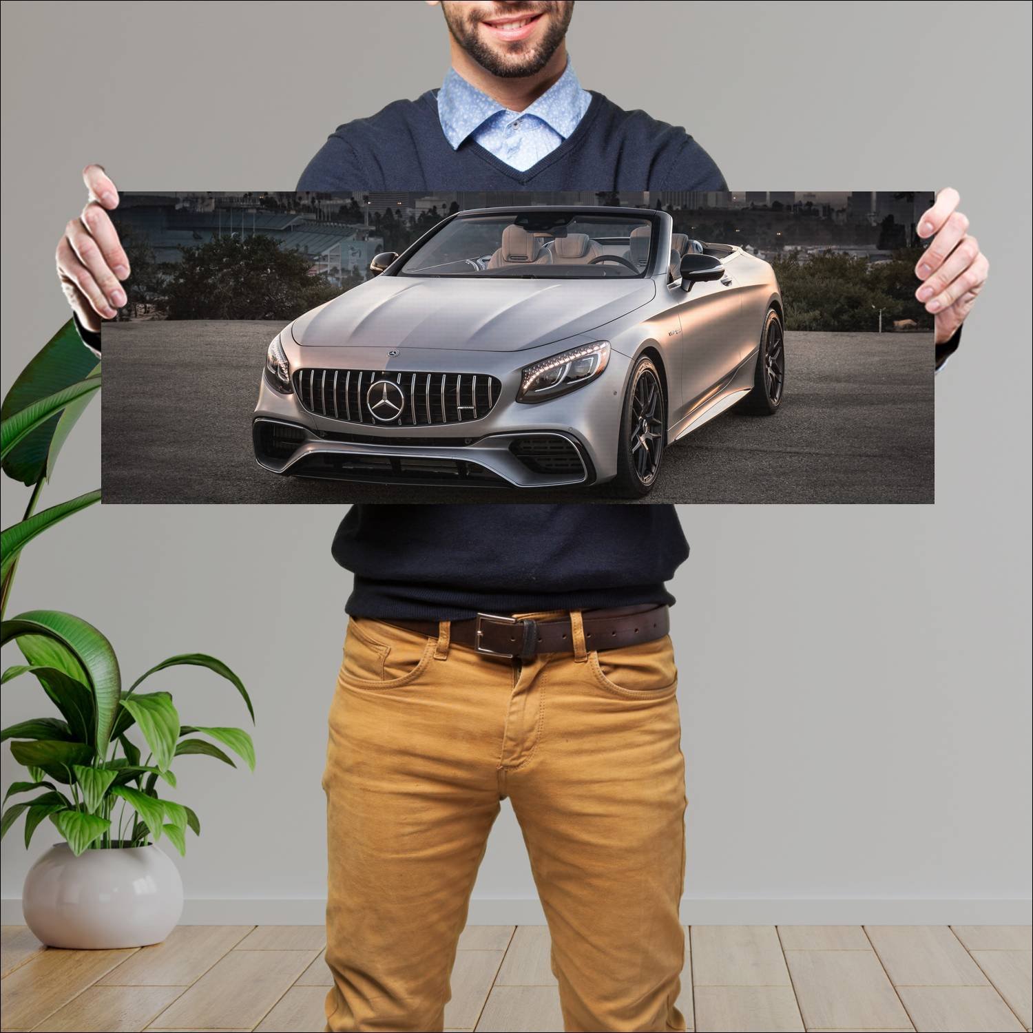 Cuadro grande 30x80cm 2018 mercedes amg s 63 cabri 998 Mercedes Benz