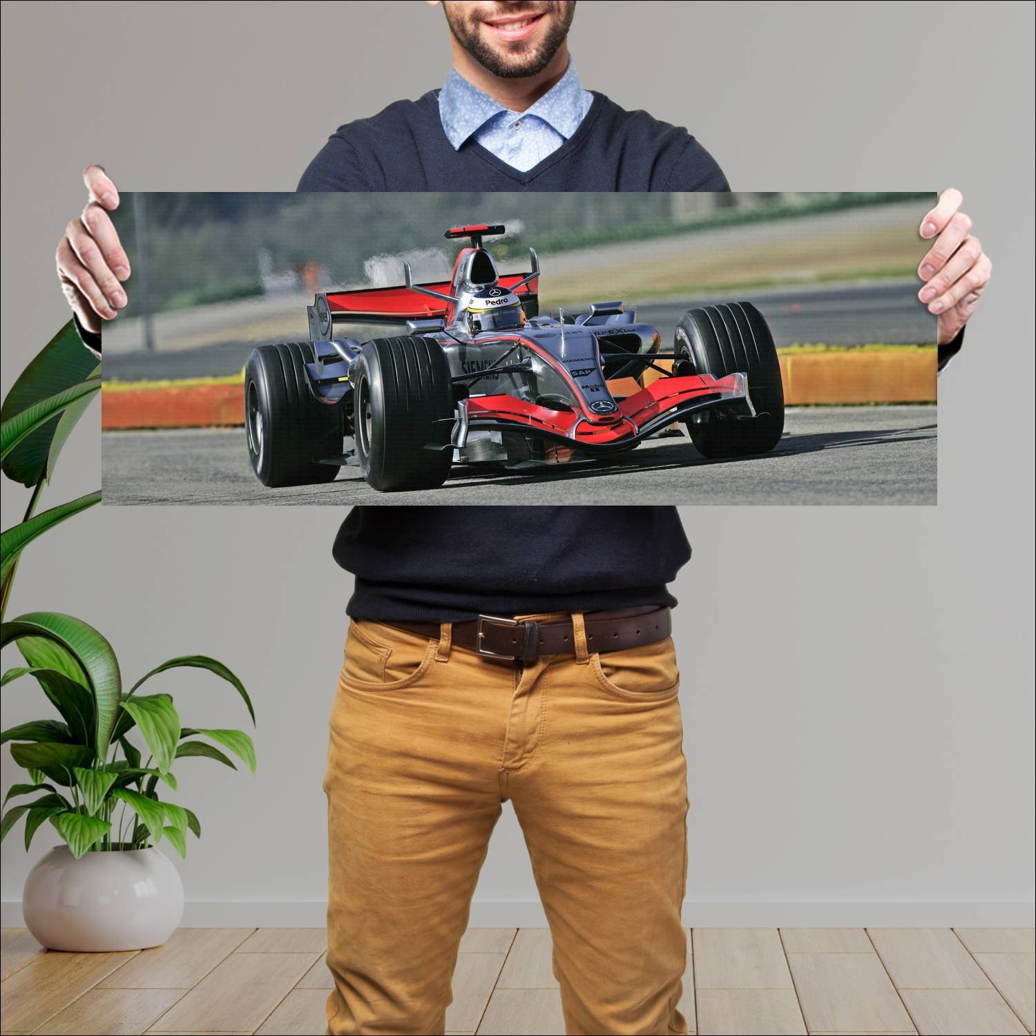 Cuadro grande 30x80cm 2006 mclaren mercedes mp4 21 43 McLaren
