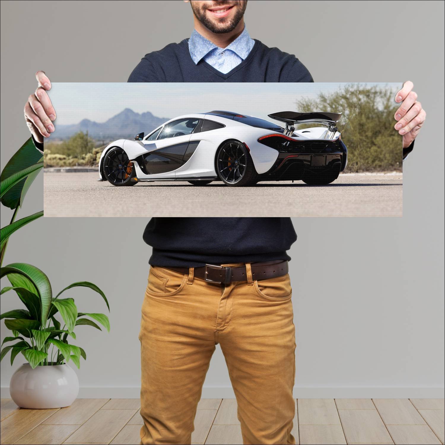Cuadro grande 30x80cm 2013 mclaren p1 us auto 103 McLaren