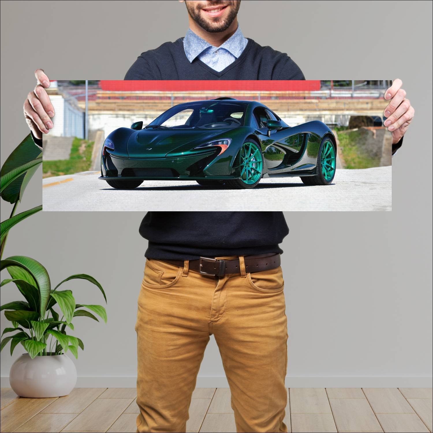 Cuadro grande 30x80cm 2013 mclaren p1 us auto 104 McLaren
