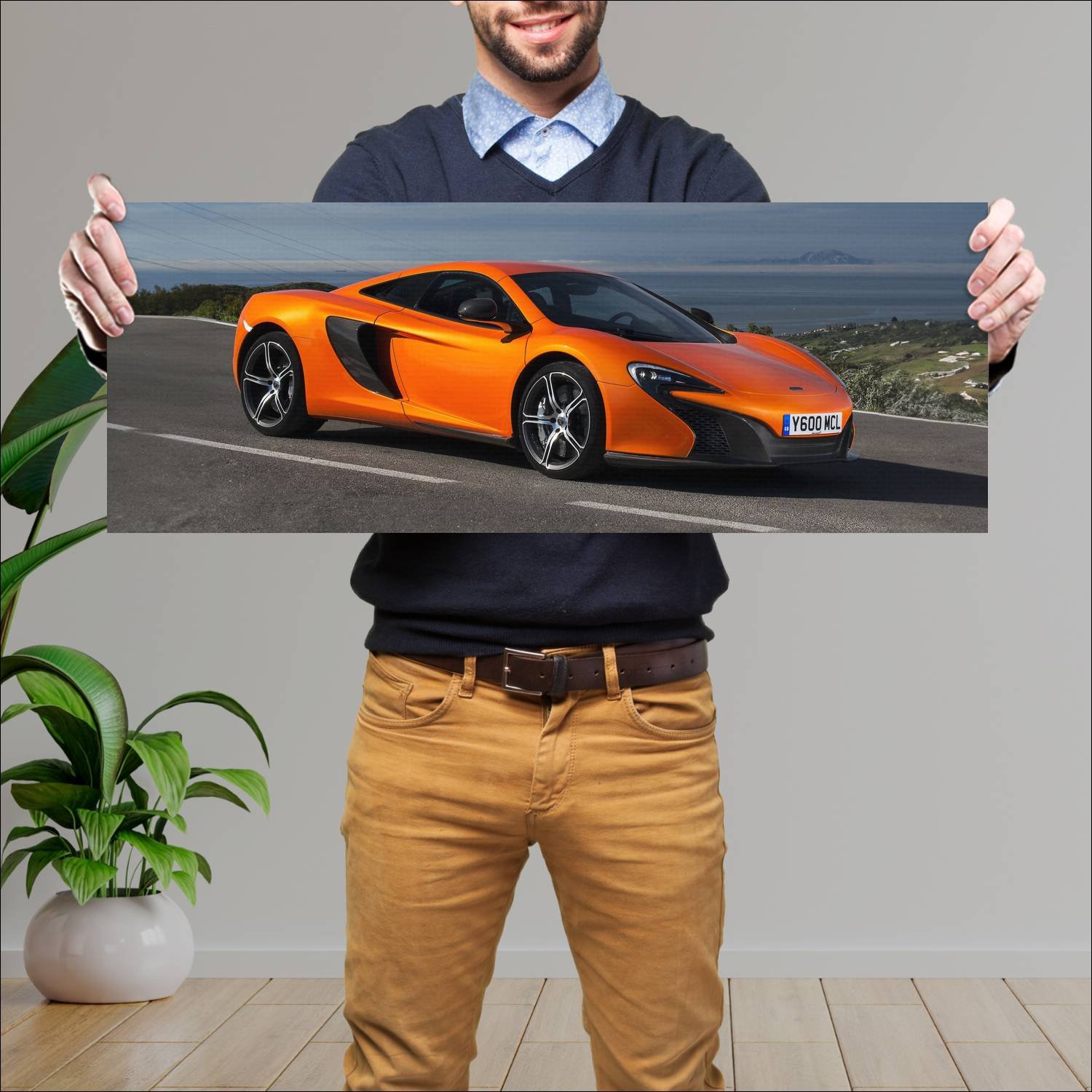 Cuadro grande 30x80cm 2014 mclaren 650s auto 108 McLaren