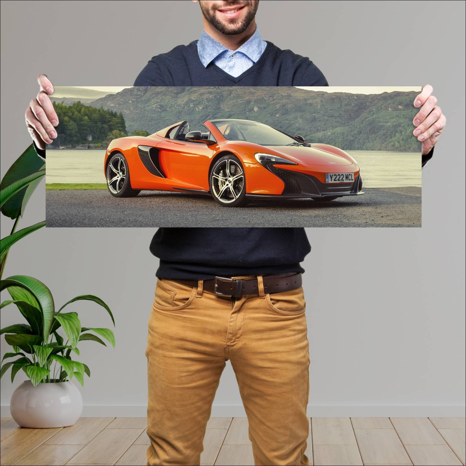 Cuadro grande 30x80cm 2014 mclaren 650s spider uk 119 McLaren