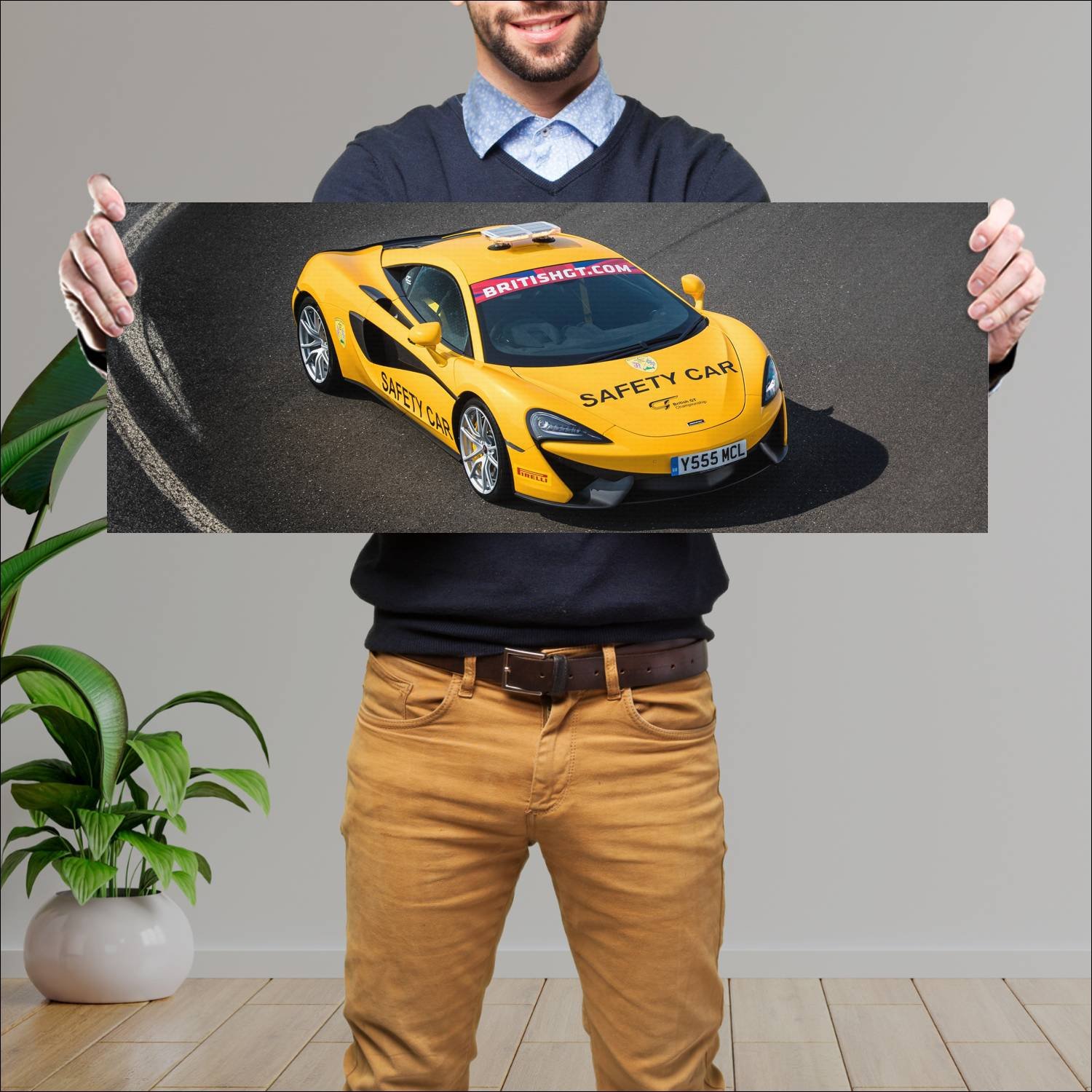 Cuadro grande 30x80cm 2017 mclaren 540c british gt 179 McLaren