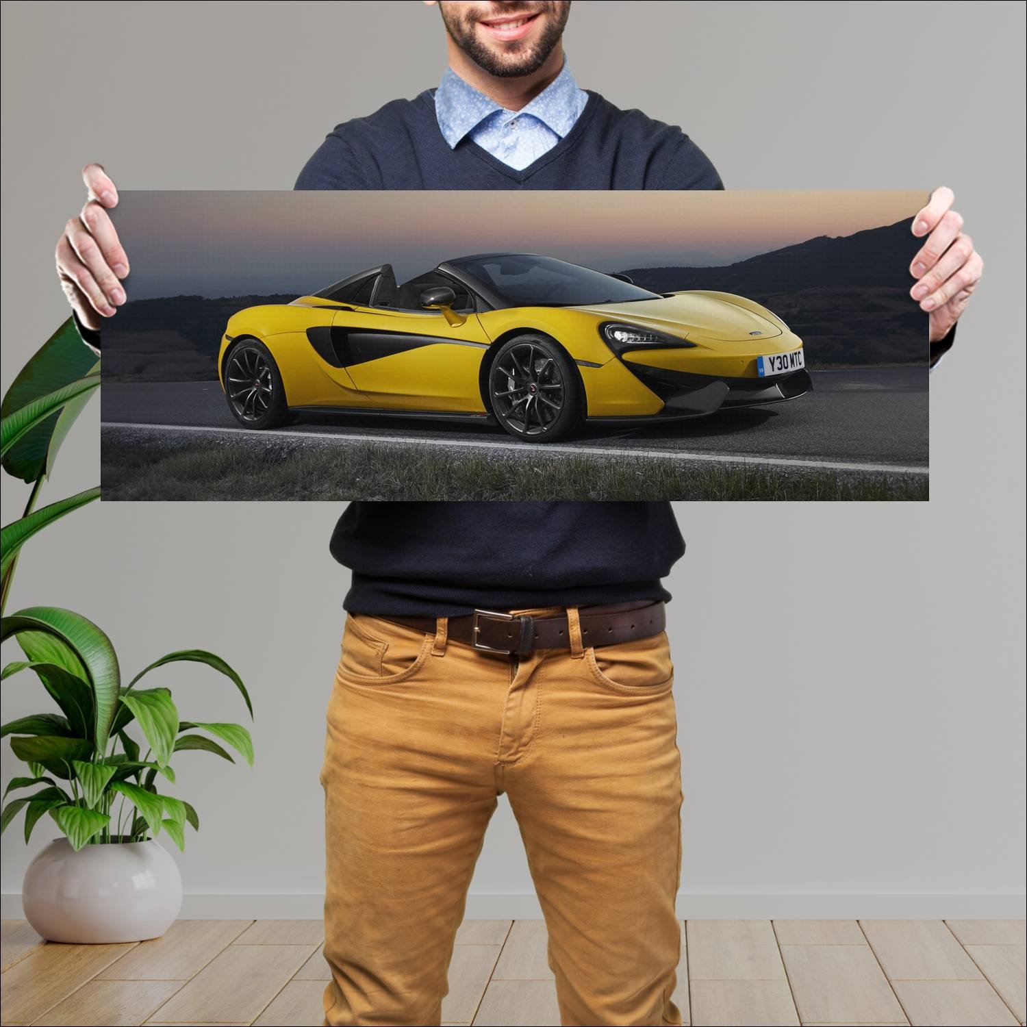 Cuadro grande 30x80cm 2017 mclaren 570s spider 671 186 McLaren