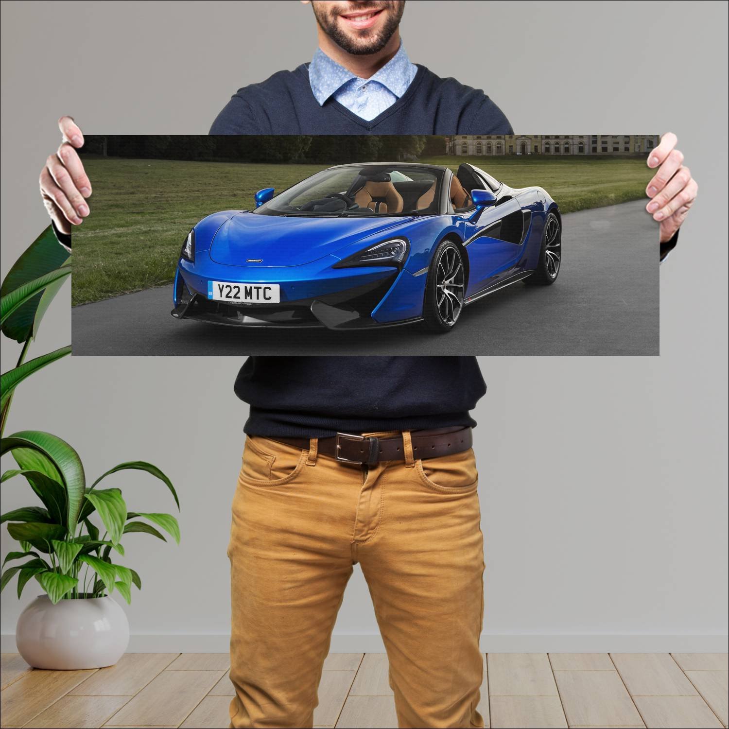 Cuadro grande 30x80cm 2017 mclaren 570s spider uk 189 McLaren