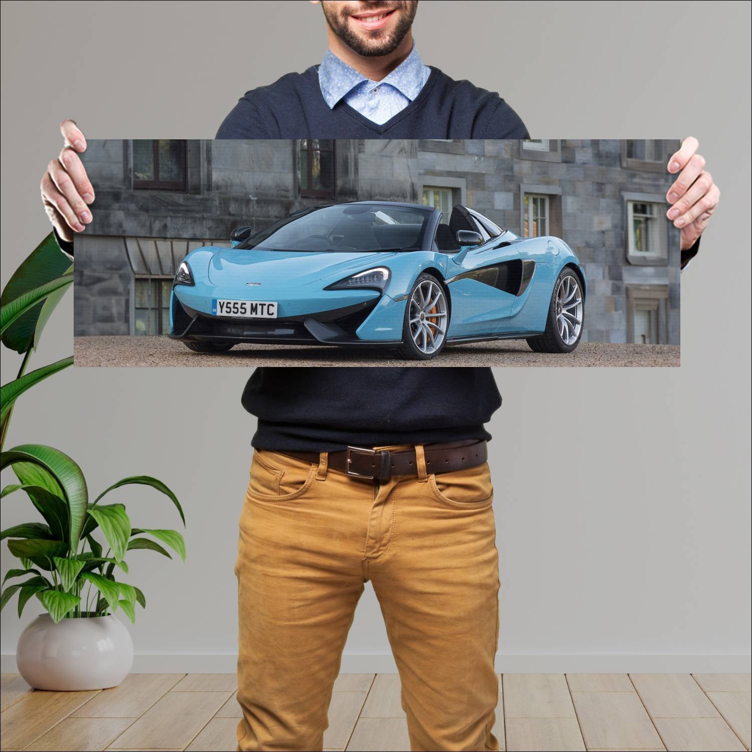 Cuadro grande 30x80cm 2017 mclaren 570s spider uk 190 McLaren