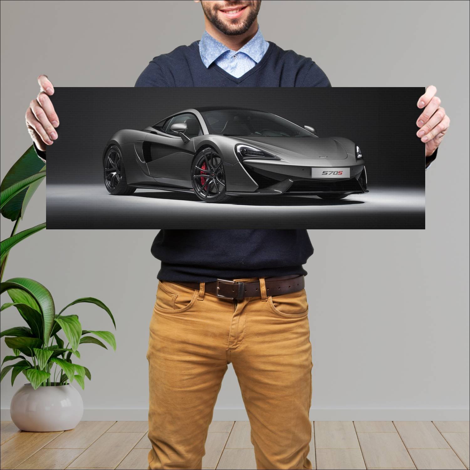 Cuadro grande 30x80cm 2017 mclaren 570s track pack 191 McLaren