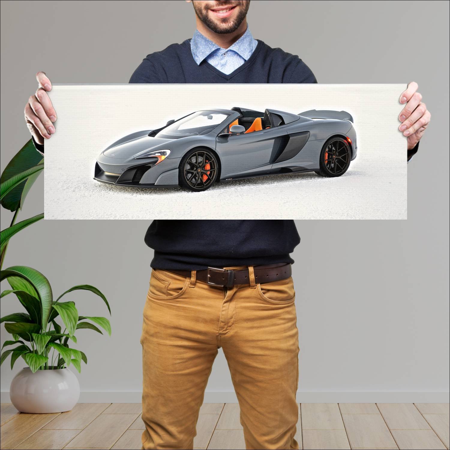 Cuadro grande 30x80cm 2017 mclaren 675lt spider us 192 McLaren