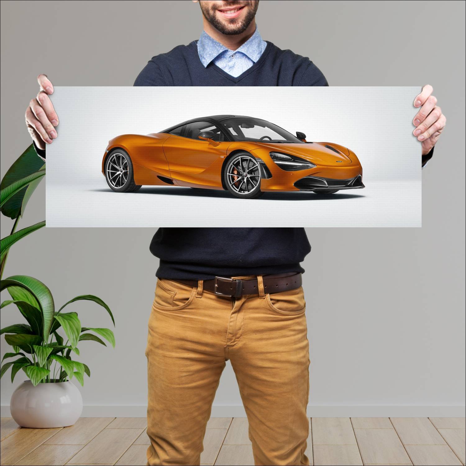 Cuadro grande 30x80cm 2017 mclaren 720s auto 194 McLaren