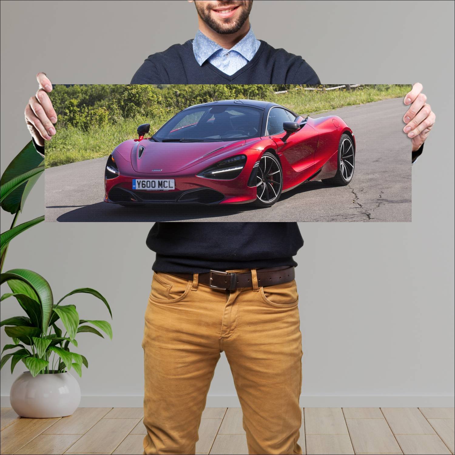 Cuadro grande 30x80cm 2017 mclaren 720s auto 195 McLaren
