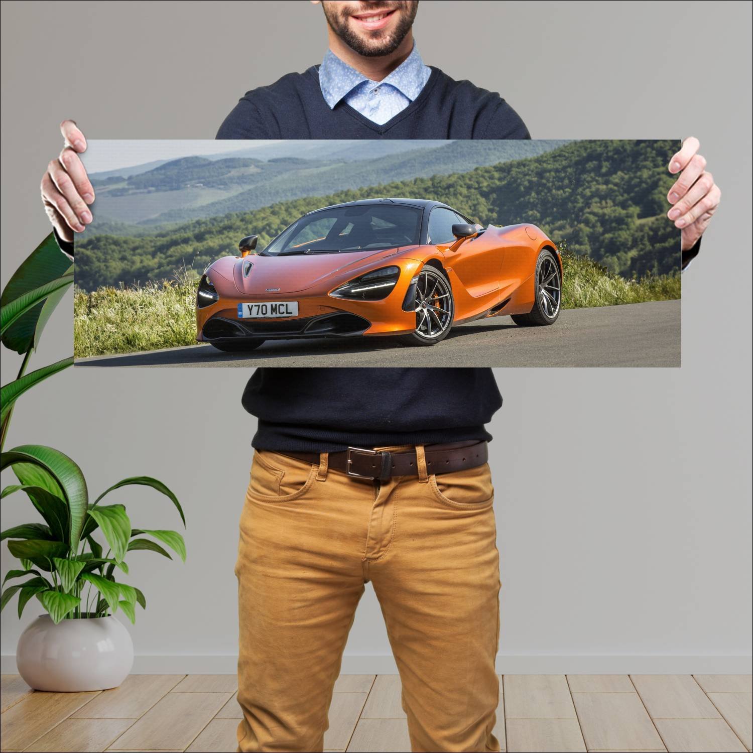 Cuadro grande 30x80cm 2017 mclaren 720s auto 196 McLaren