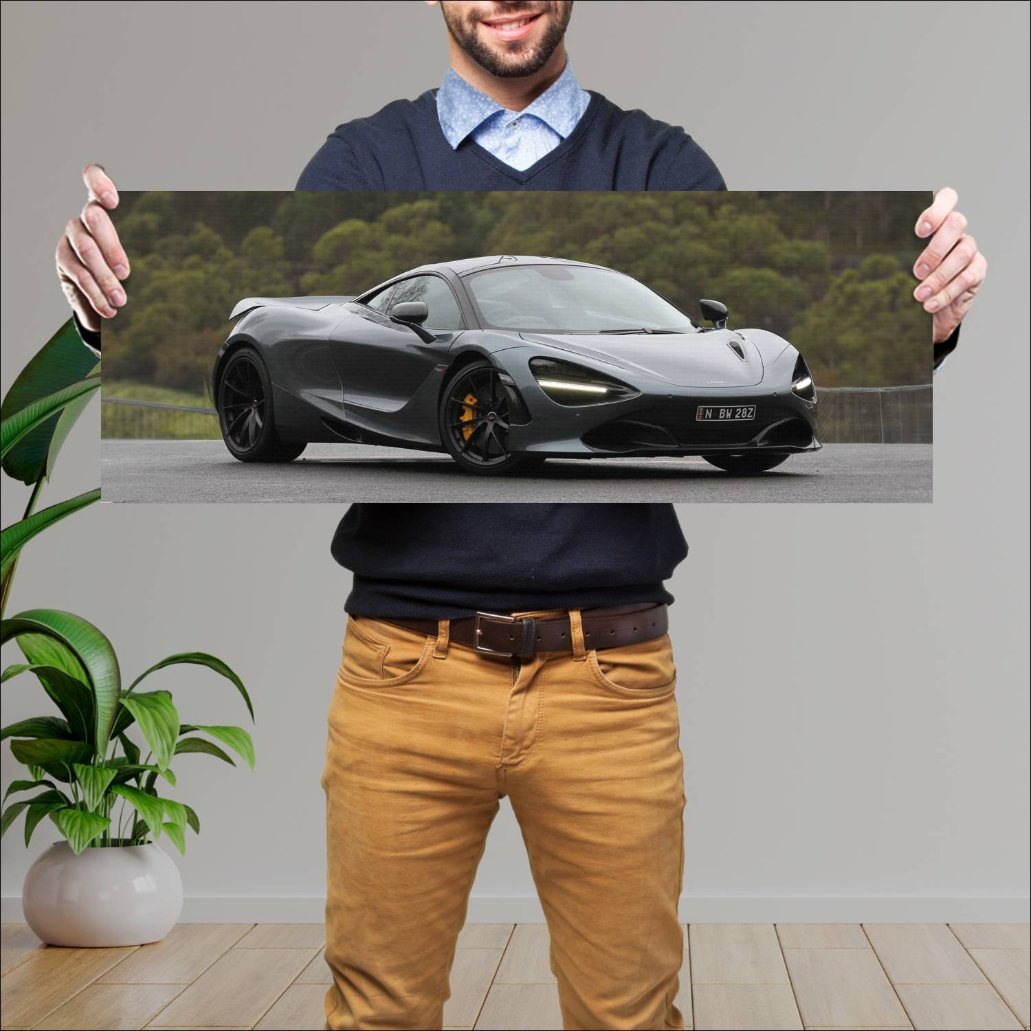 Cuadro grande 30x80cm 2017 mclaren 720s au auto 198 McLaren