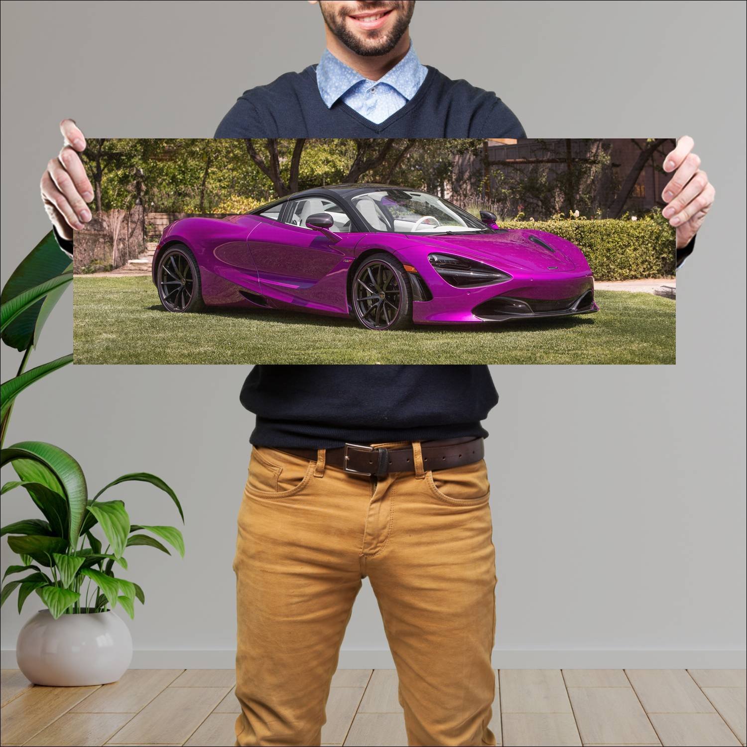 Cuadro grande 30x80cm 2017 mclaren 720s fux fuchsi 200 McLaren