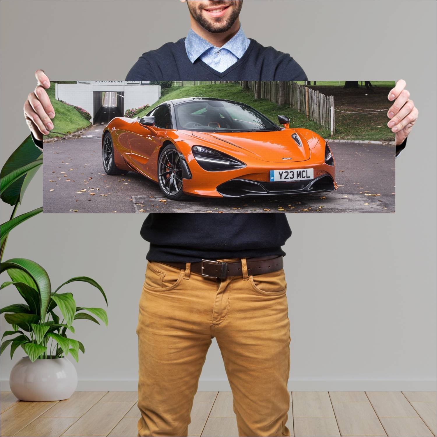 Cuadro grande 30x80cm 2017 mclaren 720s uk auto 203 McLaren