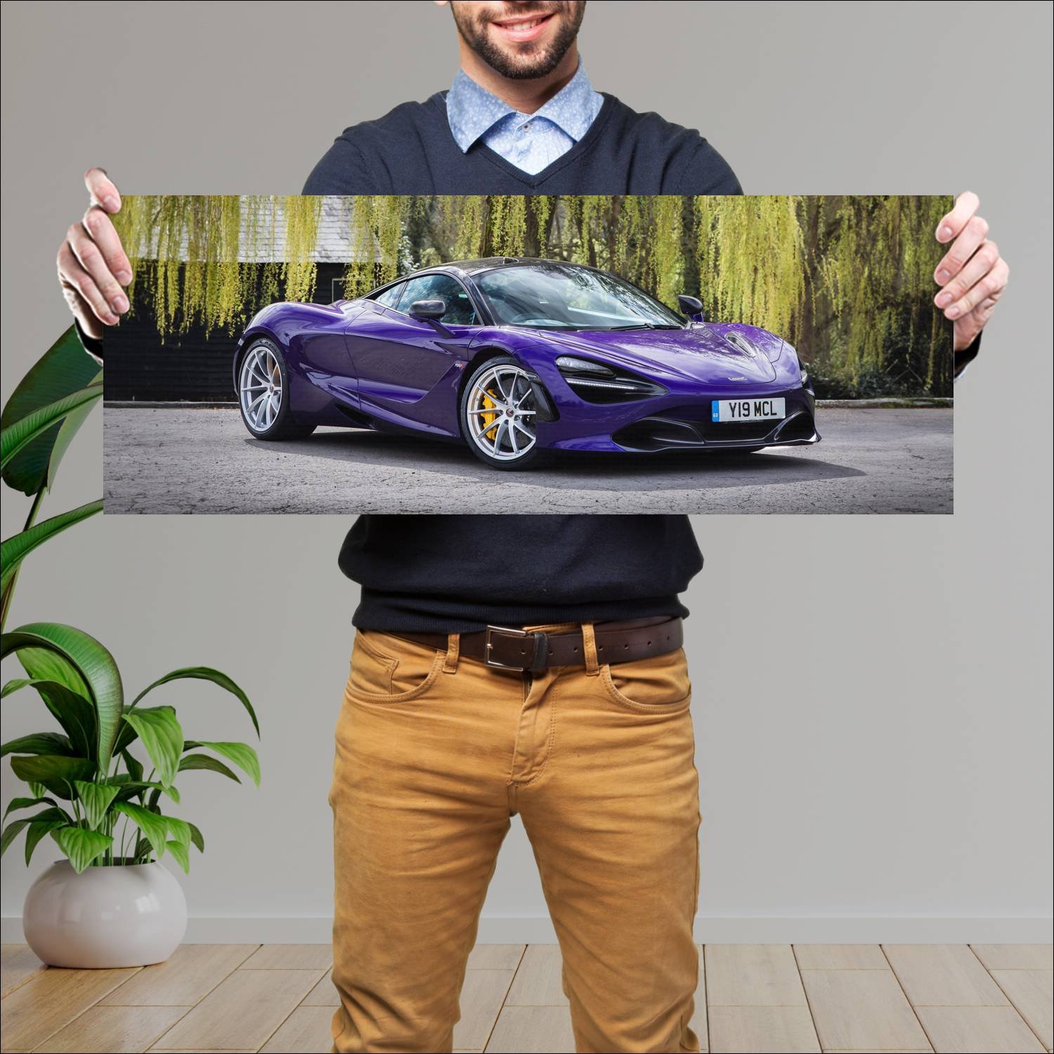 Cuadro grande 30x80cm 2017 mclaren 720s uk auto 204 McLaren