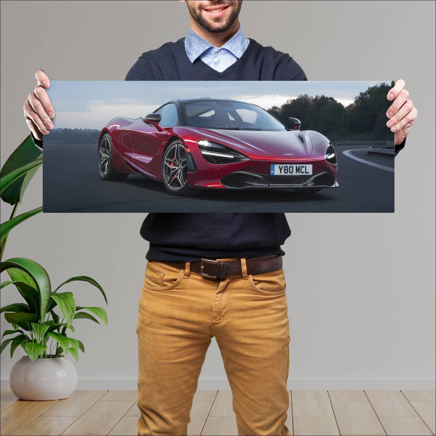 Cuadro grande 30x80cm 2017 mclaren 720s us auto 205 McLaren