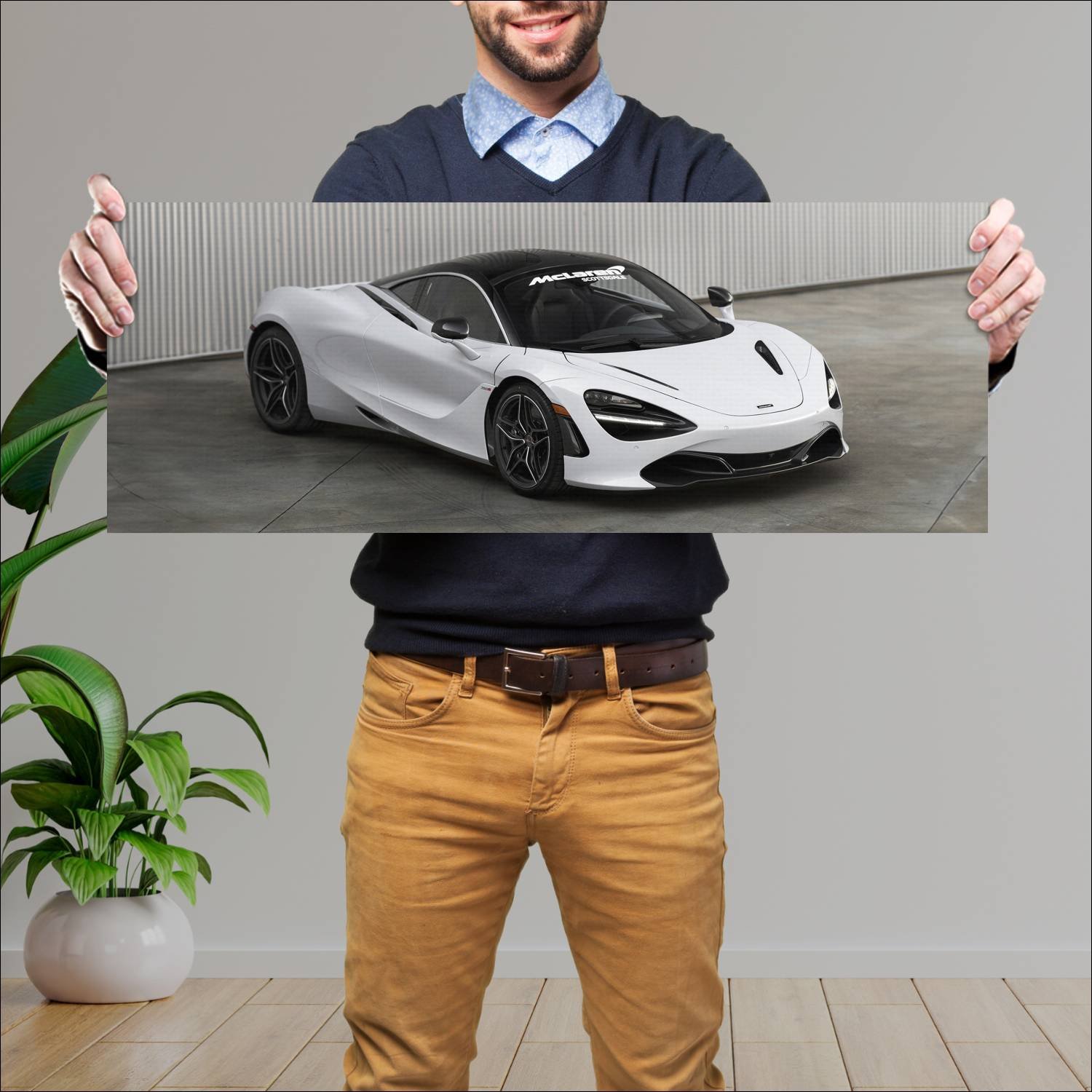 Cuadro grande 30x80cm 2017 mclaren 720s us auto 206 McLaren