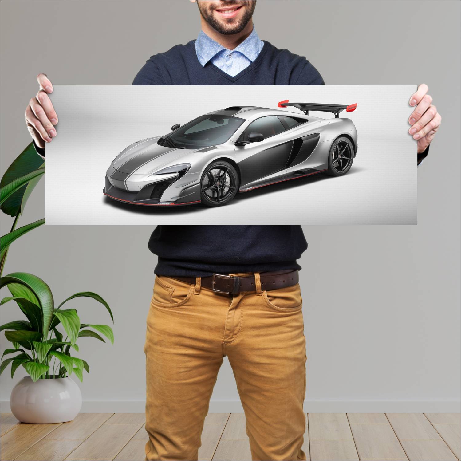 Cuadro grande 30x80cm 2017 mclaren mso r auto 209 McLaren