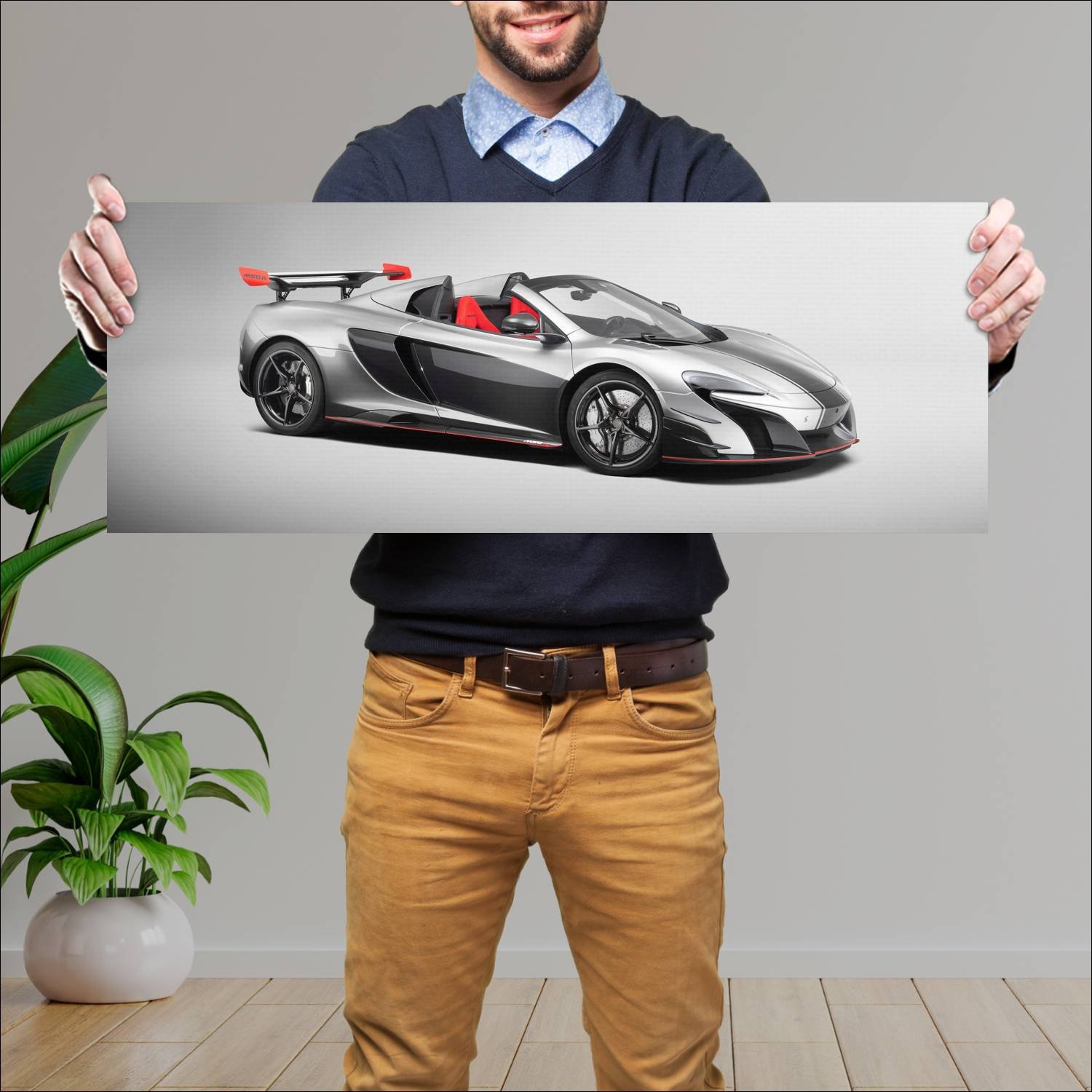 Cuadro grande 30x80cm 2017 mclaren mso r spider 73 210 McLaren
