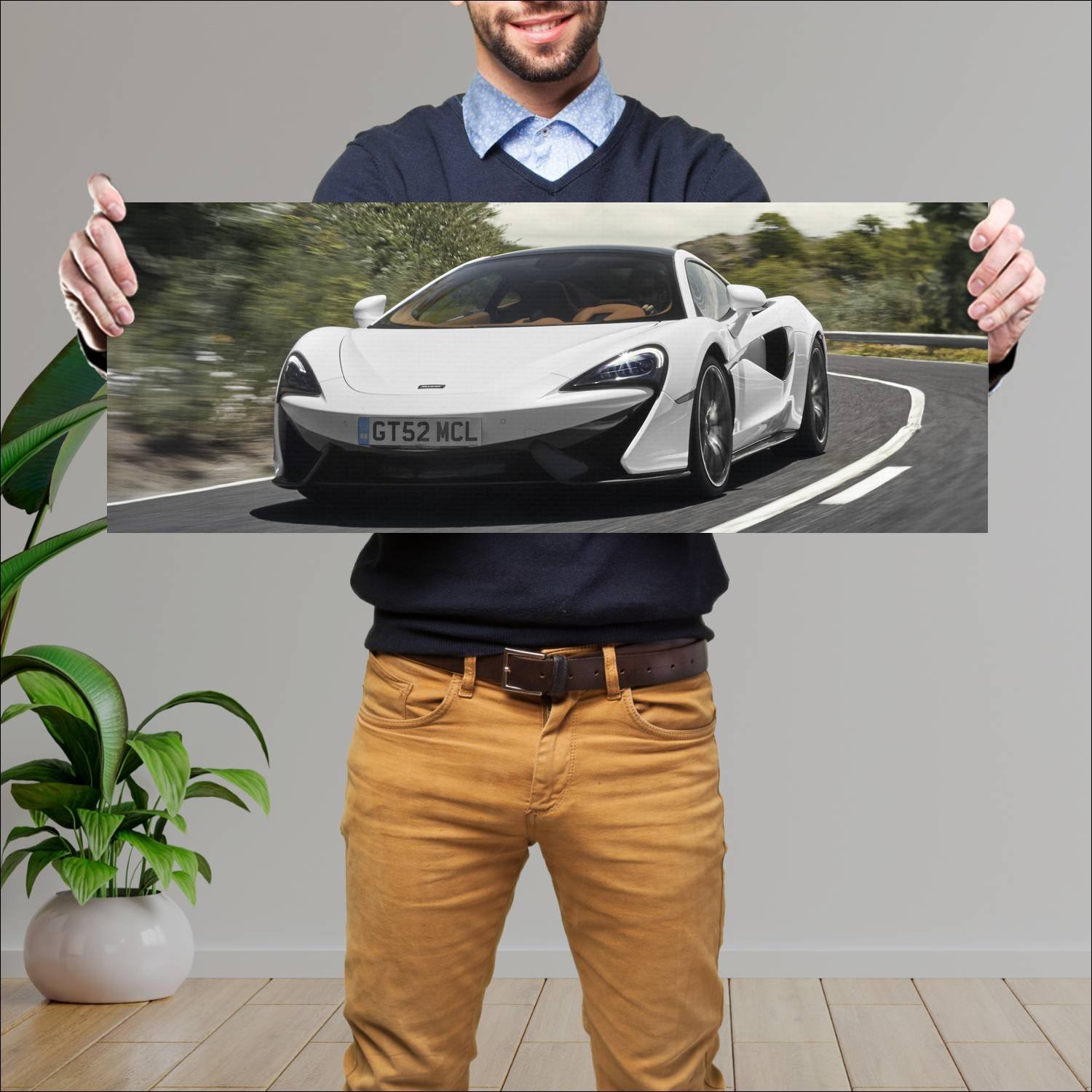 Cuadro grande 30x80cm 2018 mclaren 570gt sport pac 214 McLaren