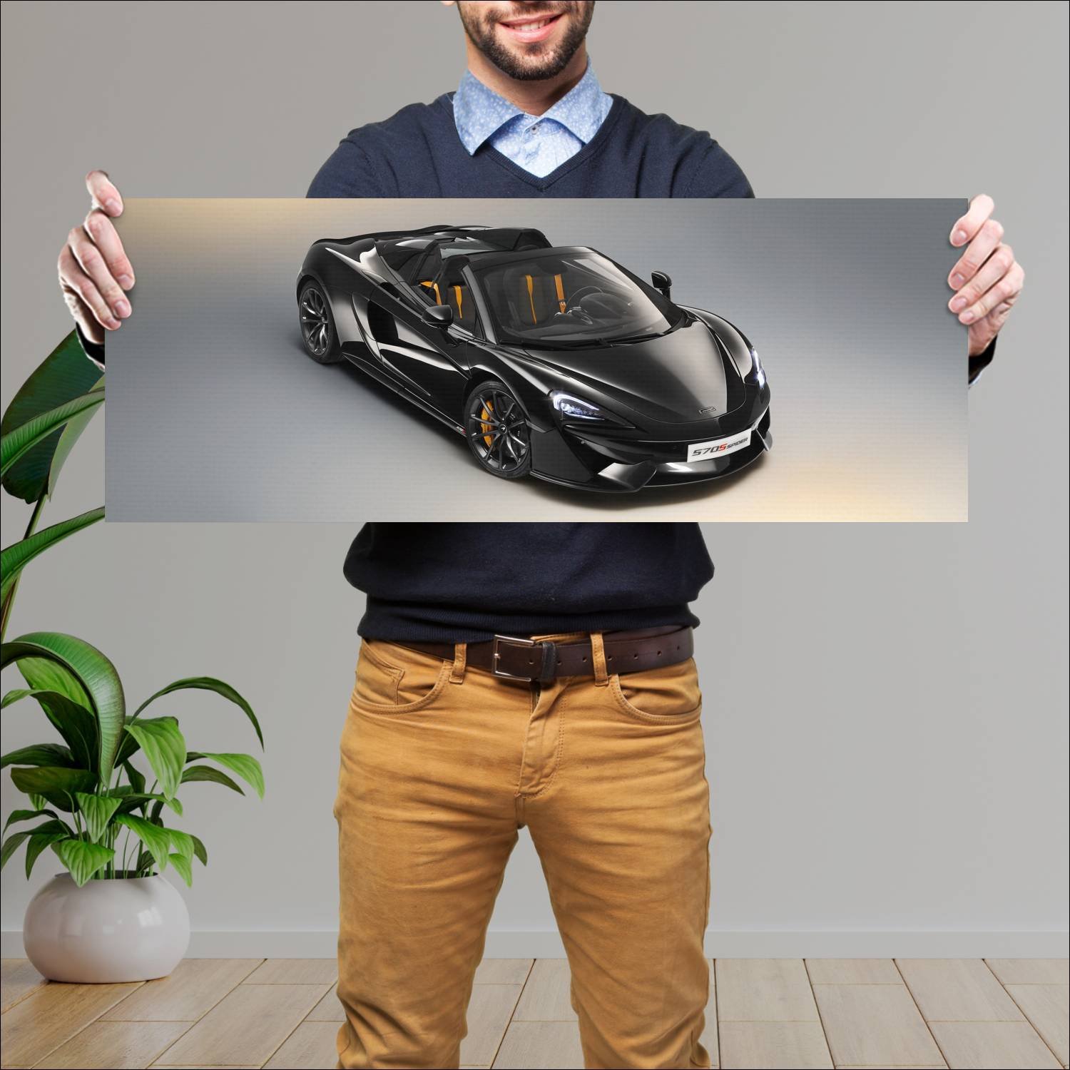 Cuadro grande 30x80cm 2018 mclaren 570s spider des 217 McLaren
