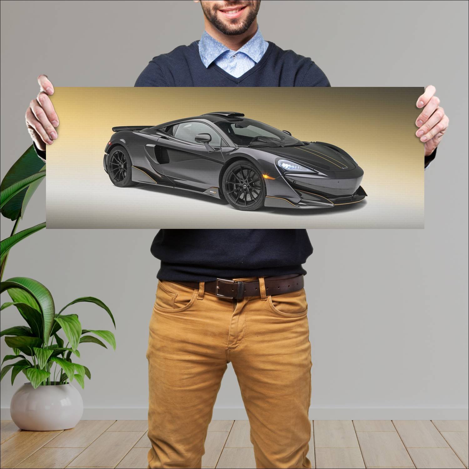 Cuadro grande 30x80cm 2018 mclaren 600lt in stealt 229 McLaren