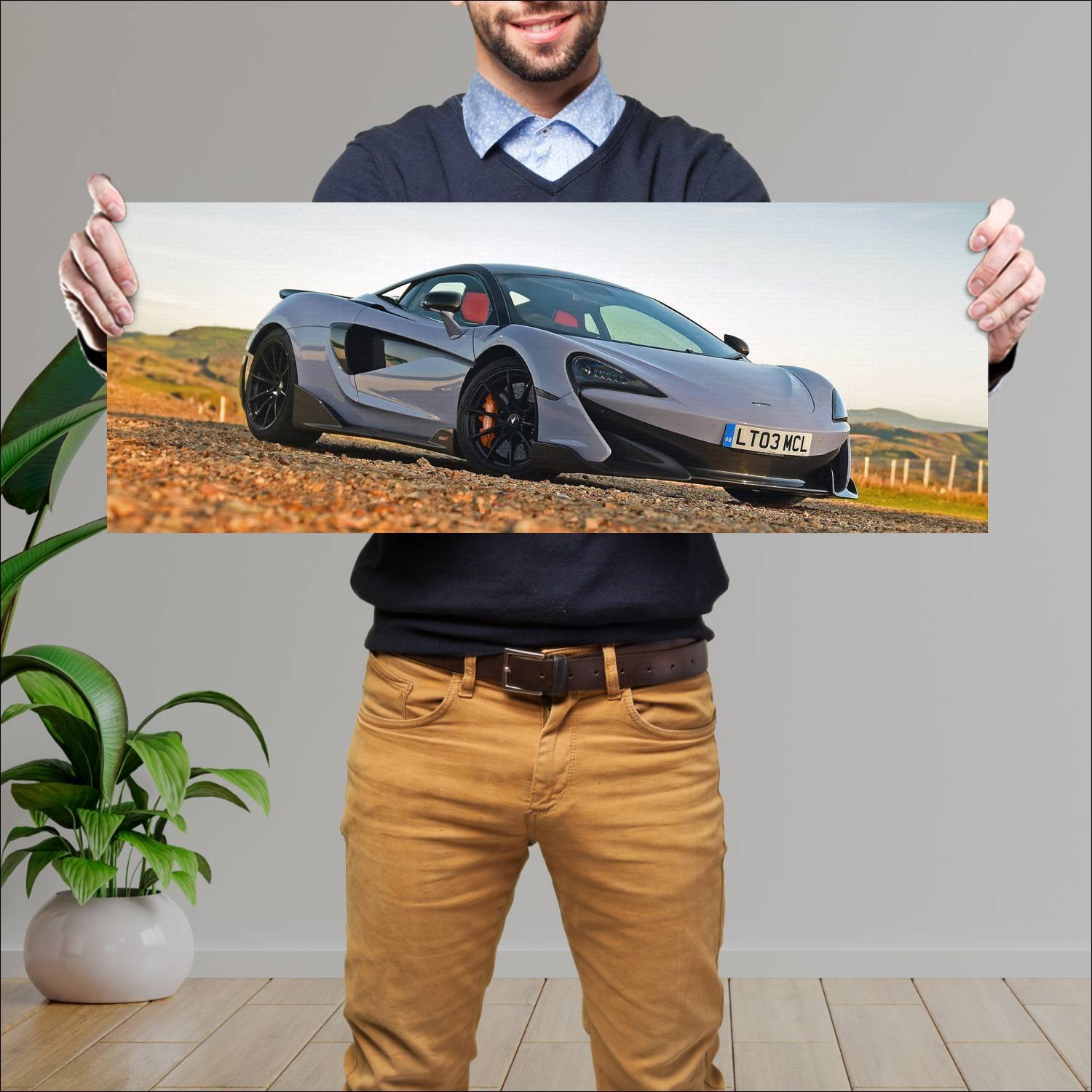 Cuadro grande 30x80cm 2018 mclaren 600lt uk auto 230 McLaren