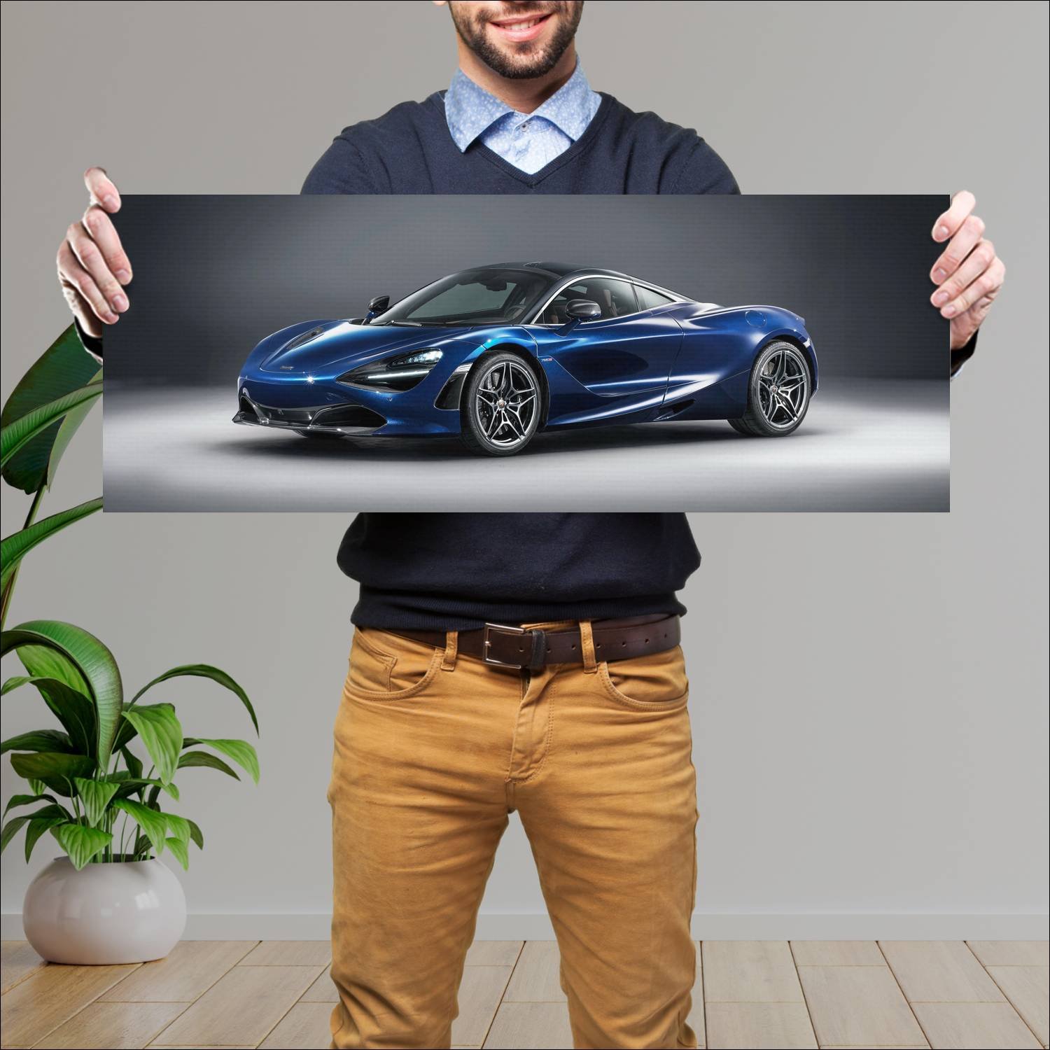 Cuadro grande 30x80cm 2018 mclaren 720s atlantic b 234 McLaren