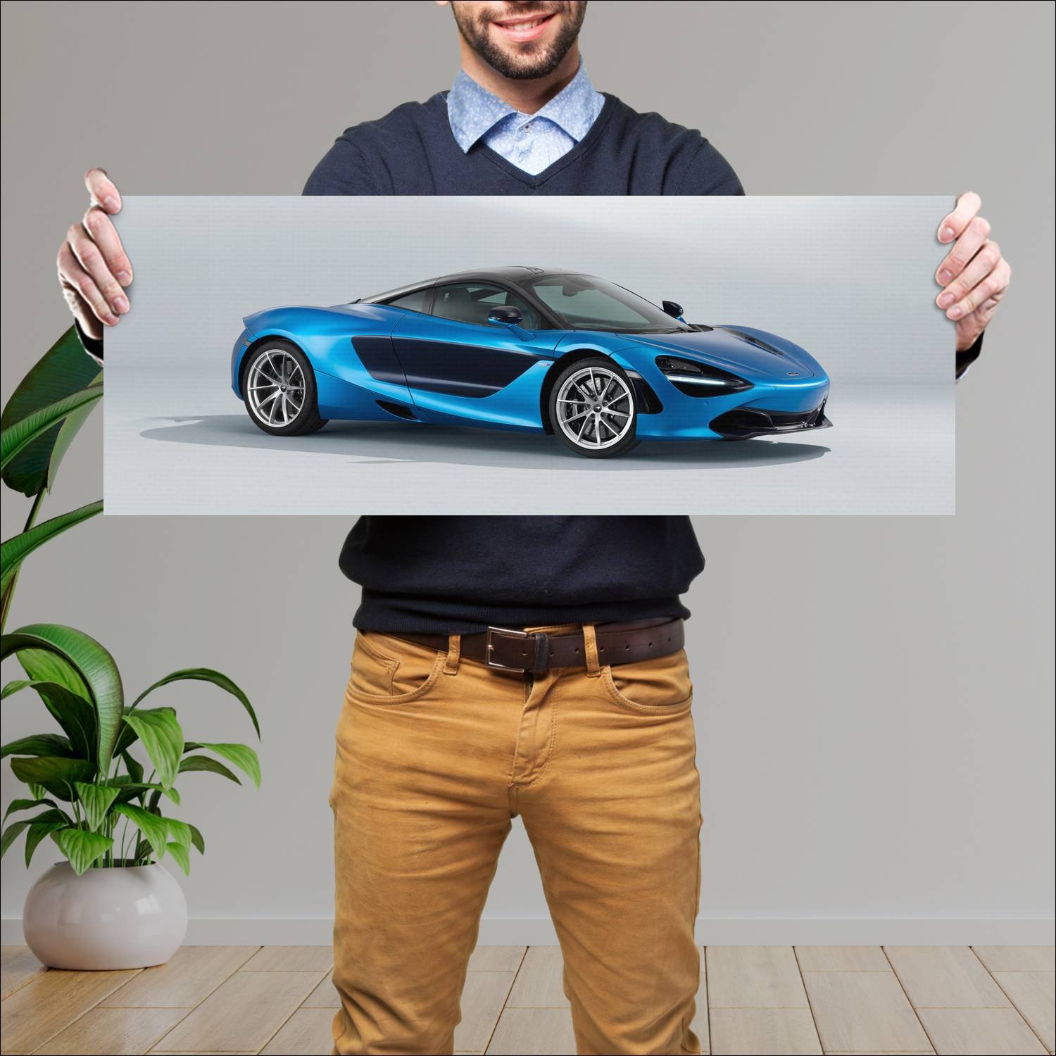 Cuadro grande 30x80cm 2018 mclaren 720s pacific th 241 McLaren