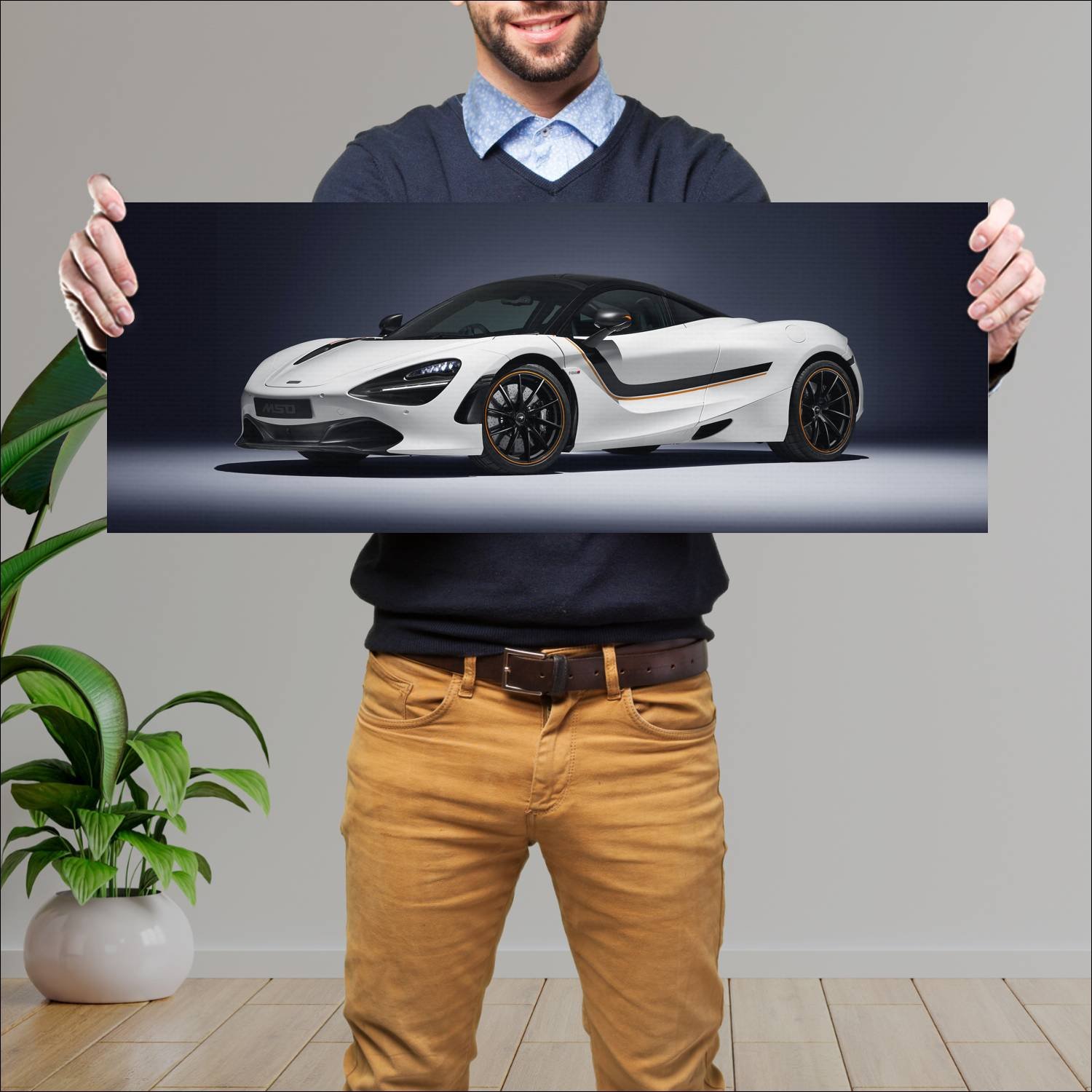 Cuadro grande 30x80cm 2018 mclaren 720s track them 246 McLaren