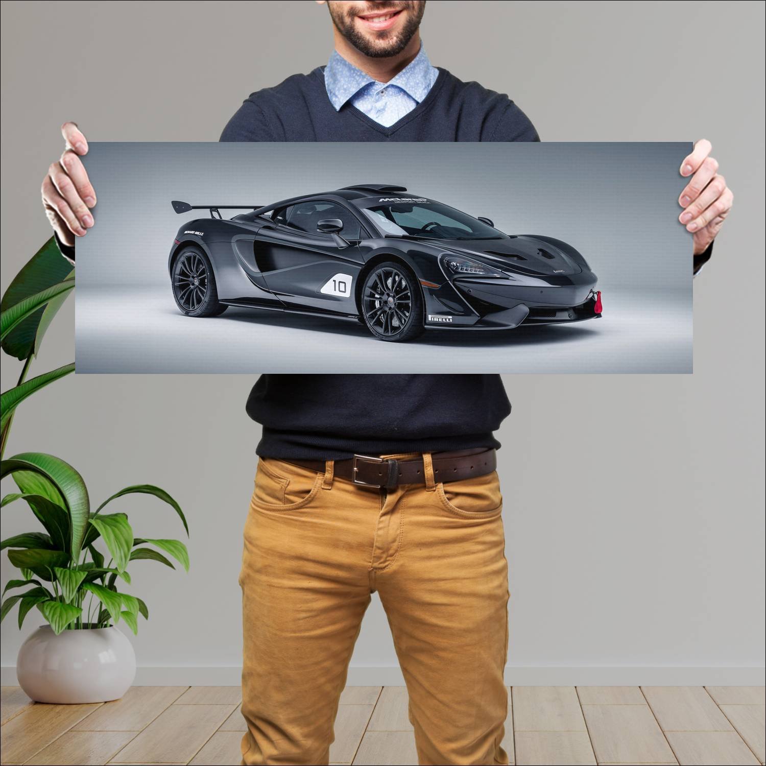 Cuadro grande 30x80cm 2018 mclaren mso x auto 247 McLaren