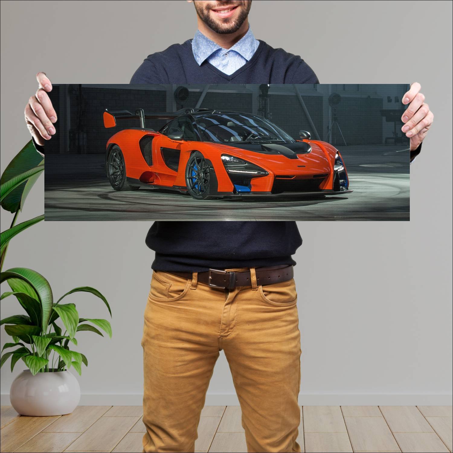 Cuadro grande 30x80cm 2018 mclaren senna auto 249 McLaren