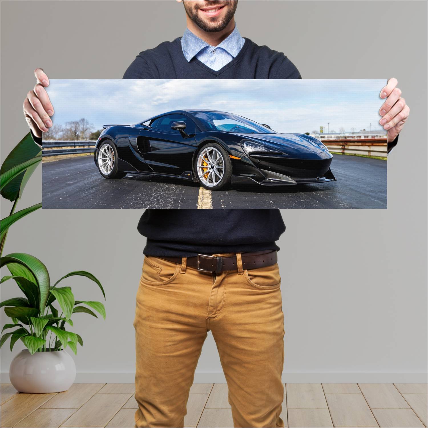 Cuadro grande 30x80cm 2019 mclaren 600lt hpe800 by 261 McLaren